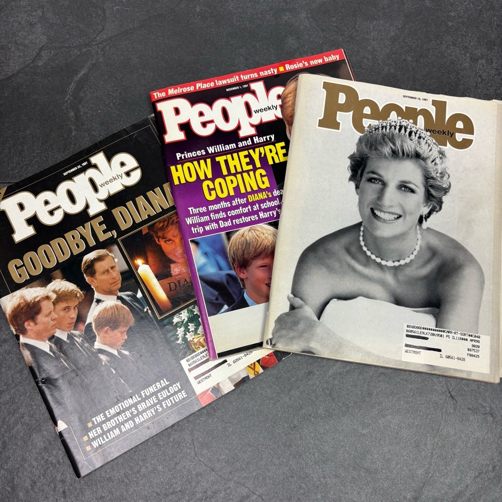 Vintage 1997 Princess Diana People Magazine Lot History Collectible